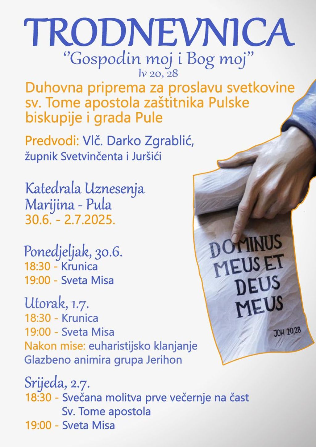 PROSLAVA BLAGDANA SV. TOME APOSTOLA - 4. 7. 2025.